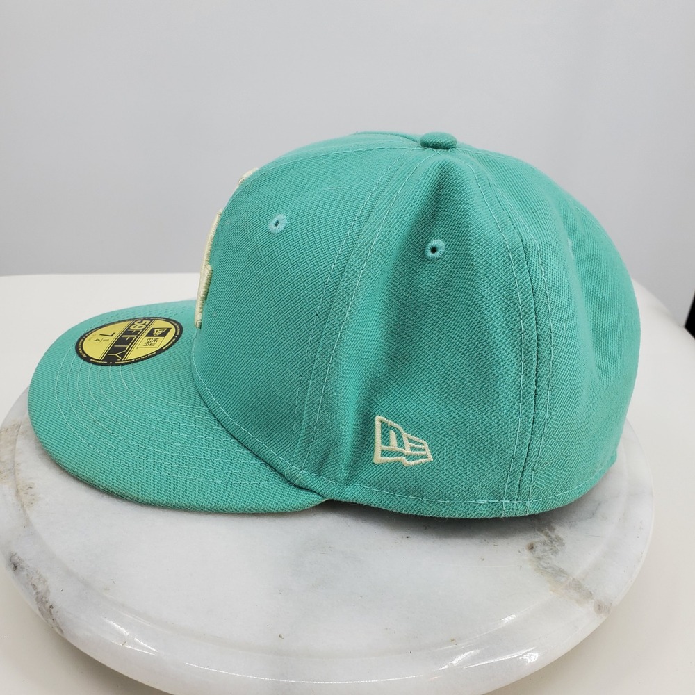 New Era 59FIFTY LA Dodgers Teal First LA World Series Fitted Hat Size 7 1/4 - Picture 7 of 11